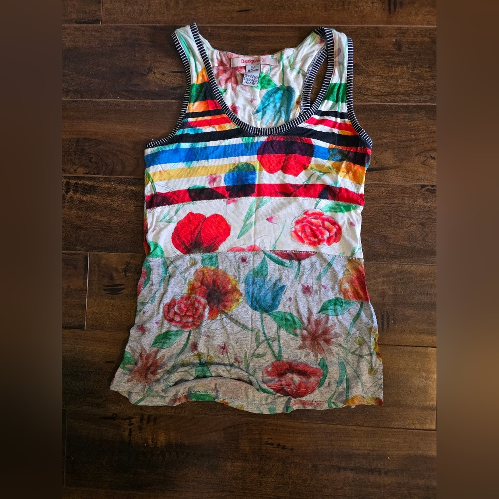 BOGO Desigual Multicolor Floral Tank Top